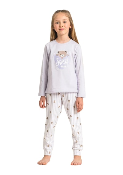 Rolypoly Rp3911c Kız Çocuk Uzun Kol Pijama Takım Lila