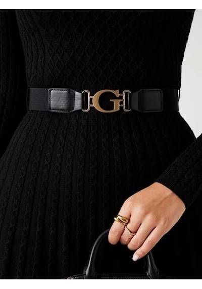 Guess Cable Kadın Siyah Elbise W5bk68z2yj2-jblk Siyah