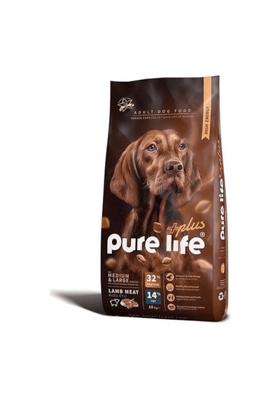 Pure Life Plus Kuzu Etli Yüksek Enerjili Yetişkin Köpek Maması 15 KG