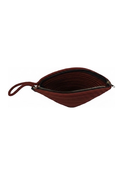 Efw Rome Handmade Hasır Clutch Çanta Bordo
