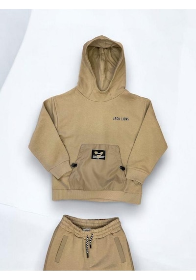 Erkek Çocuk Kapüşonlu Eşofman Takım-14300 Camel