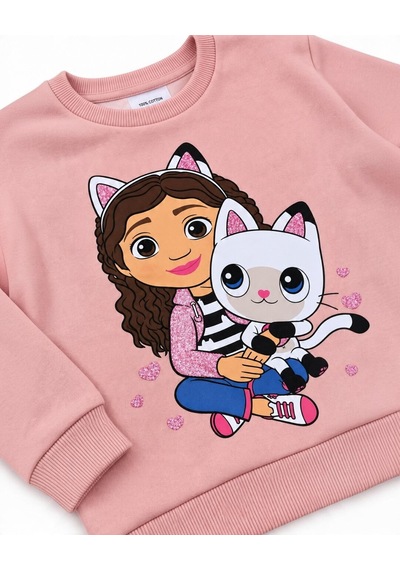 Seabubbles Gabbys Kız Çocuk Sweatshirt Pudra