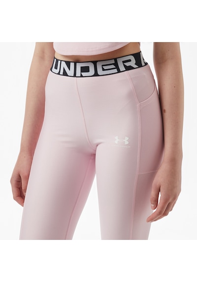 Under Armour Heatgear Rib Legging Kadın Pembe Antrenman Taytı 1388693 Pembe