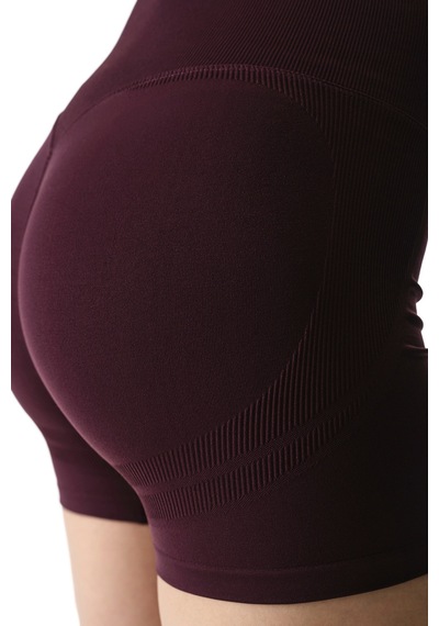Penti Bordo Seamless Dikişsiz Yüksek Bel Push Up Kısa Tayt