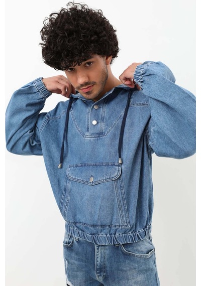 Keepout Erkek Jean Sweatshirt Mavi 001