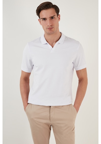 Buratti Regular Fit Pamuklu Erkek Polo Yaka T Shirt 5902141 Beyaz