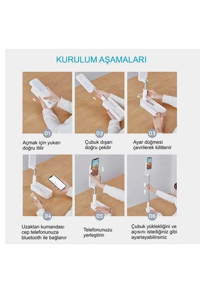 Yenilzd Canlı Yayın Braketi Çok Fonksiyonlu Led Işıklı 360 Derece