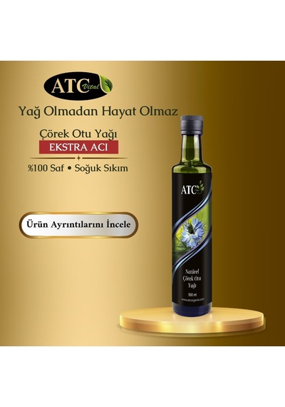 Atc Vital Çörek Otu Yağı 500 Ml Ekstra Acı 250 ML