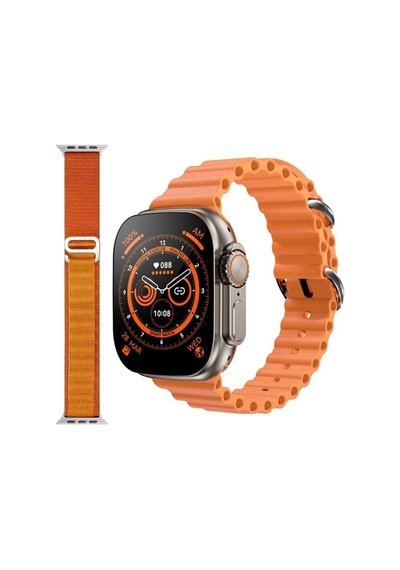GS8 Watch 8 Ultra Akıllı Saat Turuncu Watch 2.02 Inc Turuncu Bez Kordon Hediye (İthalatçı Garantili)