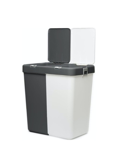 Duo Laundry Çamaşır Sepeti - Antrasit / Beyaz - 80 Lt Antrasit / Beyaz Antrasit / Beyaz