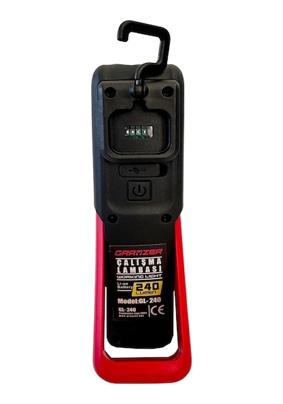 Grayzer Gl-240 Çalışma Lambası 240 Lümen Mıknatıslı Şarjlı Led Fener Siyah - Kırmızı