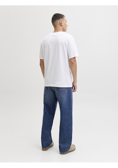 Jack & Jones Erkek Gögüs Logo Baskili Tisört - Cole - 12288492 Beyaz