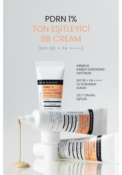 %1 Pdrn Cilt Tonu Eşitleyici Sıkı Görünüm Destekleyen Bb Krem Spf50+ Pa++++ Lıft-tonıng Blemısh Cream Standart