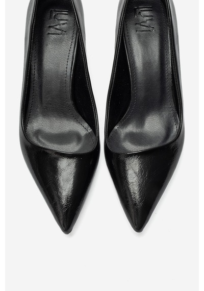 Luvi Shoes Lawton Siyah Cilt Kadın Topuklu Ayakkabı