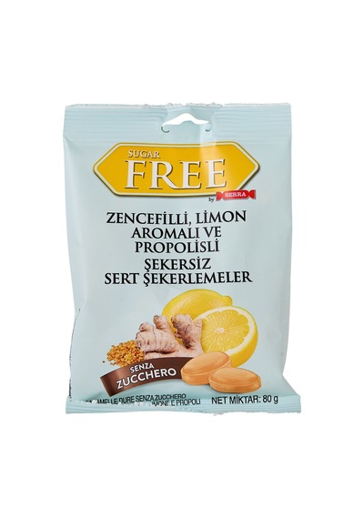Serra Zencefil Limon Aromalı Ve Propolisli Şekerleme 80 G - 8 Adet Tarı