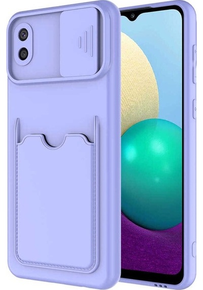 Galaxy A02 Kılıf Zore Kartix Kapak Lila
