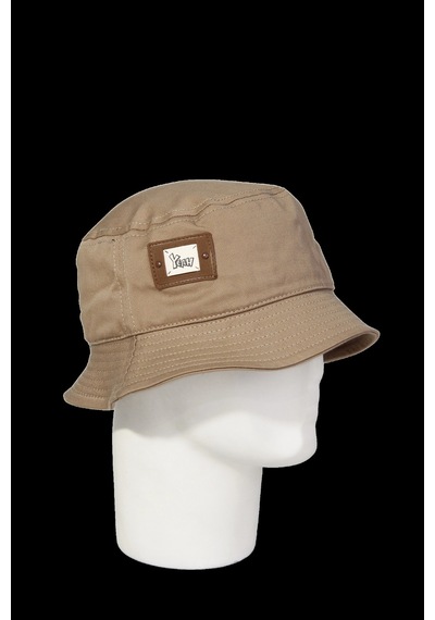 Bay Şapkacı Unisex Yama Detaylı Pamuklu Bucket Balıkçı Şapka Koleksiyonu 8980 Bej