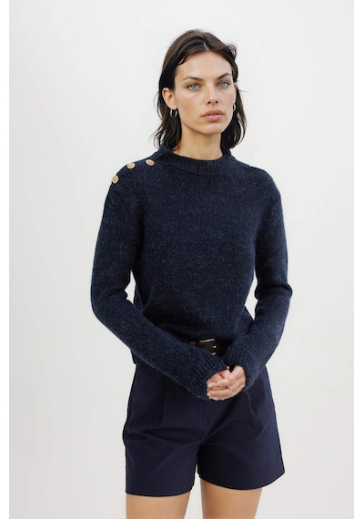 Defacto Regular Fit Yumuşak Dokulu Bisiklet Yaka Triko Kazak C9075AX24WNNV131 Lacivert