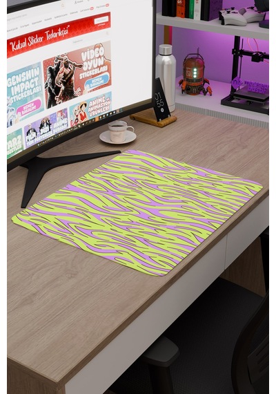 Zebra Kaymaz Dikişli Kauçuk Oyuncu Mousepad V3 - 48x40 Xl Gaming Mouse Pad Fare Altlığı