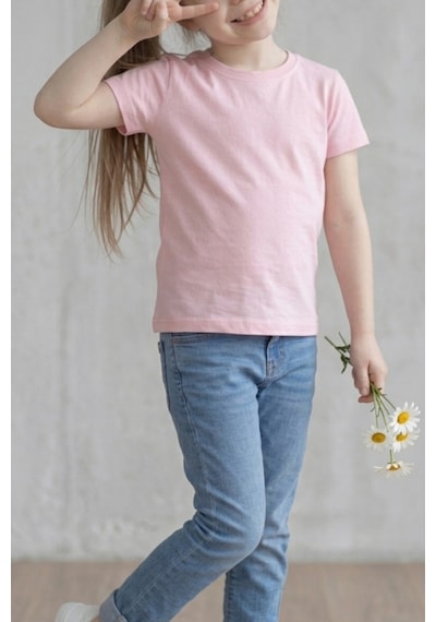 Kiagu Pudra Kısa Kol Basic T-shirt- Terletmeyen Esnek Kumaş Pamuklu Mevsimlik Pudra Kısakol Kız Çocuk Tsort Pudra Kiagu Pudra Kısa Kol Basic T-shirt- Terletmeyen Esnek Kumaş Pamuklu Mevsimlik Pudra Kısakol Kız Çocuk Tsort Pudra