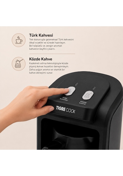 Tigrecook TG-4000B 500 W 4 Fincan Kapasiteli Türk Kahve Makinesi