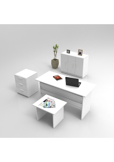 Bega Abce Ofis Büro Masa Takımı 3 Renk Beyaz Beg12-w Beyaz