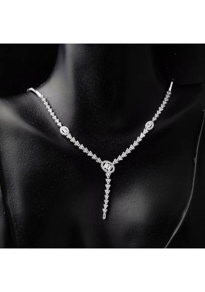 Baget 14 Ayar Beyaz Altın Takı Seti STVRB14K18184
