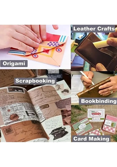 Kitap Ciltleme, Origami, Karton Katlama Deri Parlatma, İz Yapma, Şekil Verme, Kemik Görünümlü -2 Ad