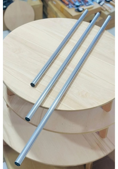 Alüminyum Paslanmaz Metal Masterchef Pratik 100cm 1 Adet Hamur, Yufka Açıcı Oklava