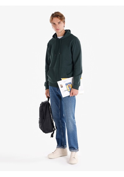 Colin's Colins Regular Fit Kapüşonlu Yeşil Erkek Sweatshirt Cl1059712 Koyu Yeşil