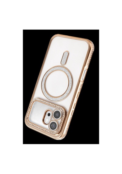 Huawei Honor 600 Joke Simli Magneticsafe Kılıf - Gold İtdark57822