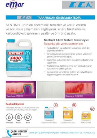 Sentinel X400 Radyatör (Petek )Temizleme Sıvısı (285276161)