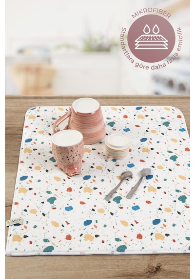 Bulaşık Kurutma Matı 42x50 Cm Pedi Kurulama Bezi Örtüsü Mf-077
