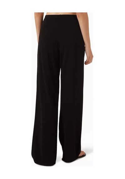 12storeez Silk Cotton Geniş Paça Pantolon Siyah