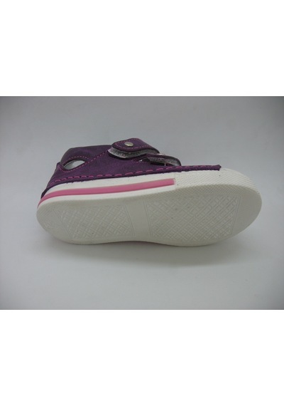 Angelokids Elma Şekeri 01103 Deri Ortopedik Ilk Adım Mor Sandalet 19-21 Mor