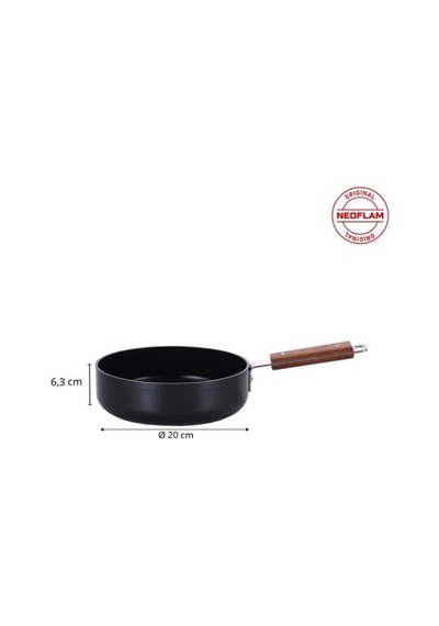 0128 D-neobn120w Bıen Alumınyum Dokum Wok Tava Sıyah 20cm