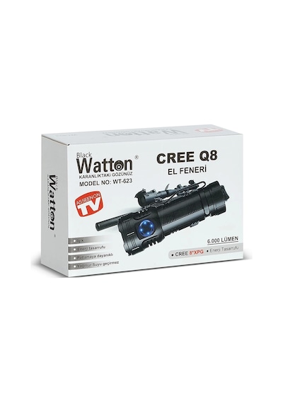 Cree Q8- Xpg 8+1 Led Şarjlı El Feneri Wt-623 Çok Renkli