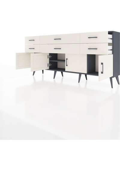 Arges Konsol 2 Raflı 6 Çekmeceli 4 Kapaklı 176x30x83 Antrasit-aytaşı/aytaşı Aytaşı/aytaşı Arges Konsol 2 Raflı 6 Çekmeceli 4 Kapaklı 176x30x83 Antrasit-aytaşı/aytaşı Aytaşı/aytaşı