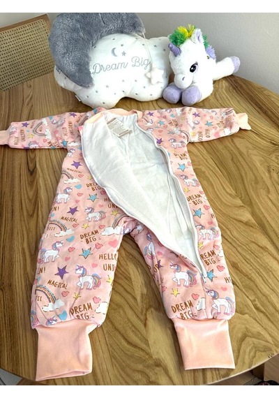 Kışlık Kız Çocuk Bebek Kalın Dolgulu Uyku Tulumu