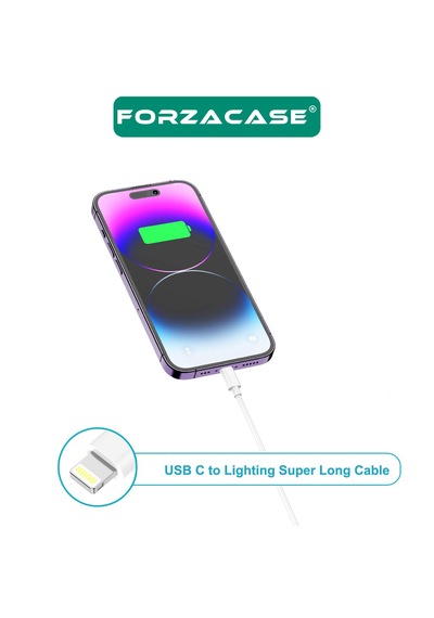 Forzacase Usb-c Type-c To Lightning Kablosu Pd Şarj Kablosu 3 Metre - Fc1173 1 Adet