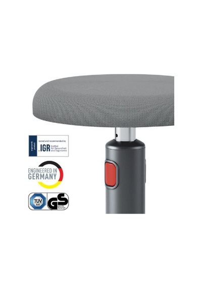 Leitz Ergo Active Hareketli Tabure 2si 1 Arada - Gri - Kod:65180089 Gri