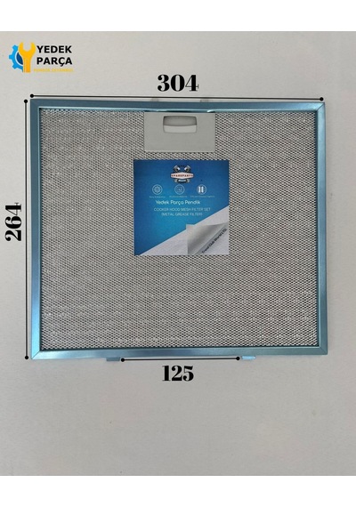 304x264 Mm Aspiratör & Davlumbaz Tel Yağ Filtresi Model: 00431771 30,4x26,4 Cm