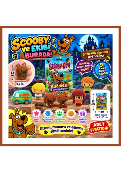 Bezos 20302 3d Figür Scooby Doo Buddıes Sürpriz Paket Scoo 36d Pro Scooby-doo