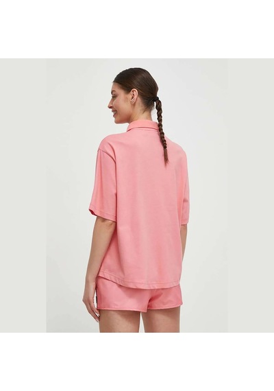 Pembe Fila Kadın Polo T-shirt Tape Detail Tw411141 Pembe