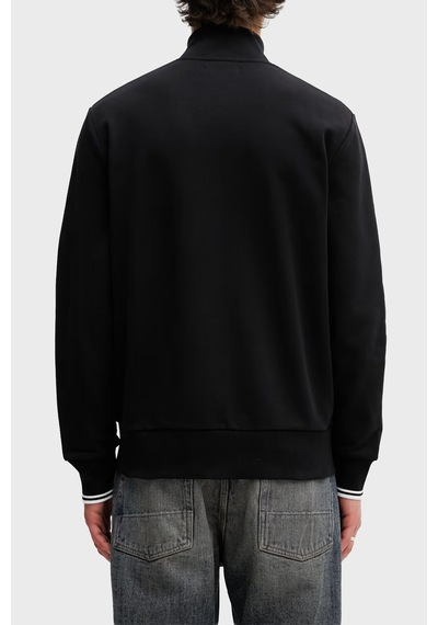 Fred Perry % 100 Pamuk Regular Fit Fermuarlı Sweat Erkek Sweat J3340 102 Siyah