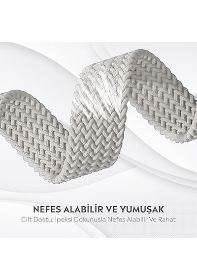 Apple Watch Series Se/11/10/9/8/7/6/5/4/3 İle Uyumlu Kumaş Kordon 46mm/45mm/44mm, Series 10 42mm/41mm/40mm/38mm