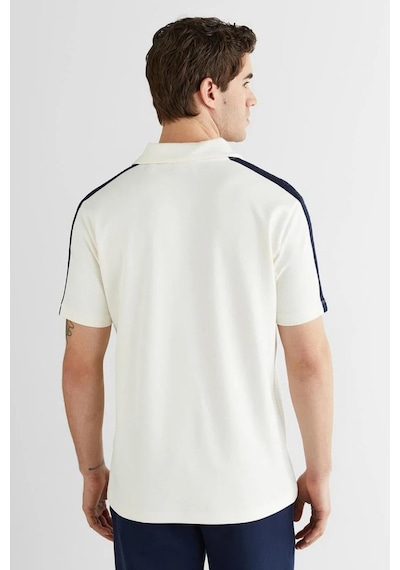 Gant Erkek Beyaz Regular Fit Şerit Detaylı Polo Yaka T-shirt-14702
