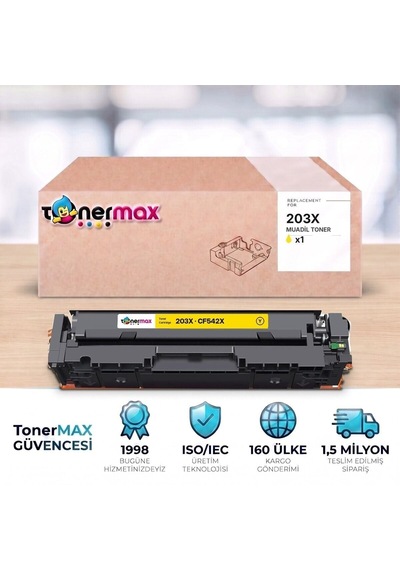 Hp Color Laserjet Pro Mfp M281fdn Cf542x Sarı Muadil Toner Çipli