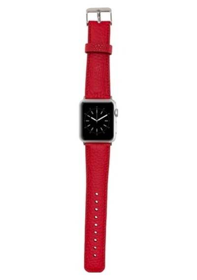 Bouletta Watch Uyumlu Deri Kordon 38-40-41Mm Erc2 Kırmızı