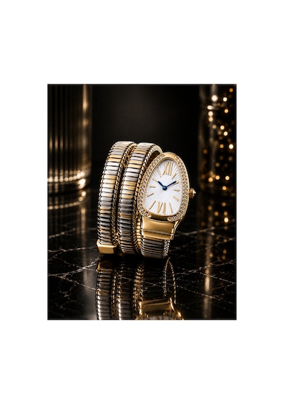Yılan Model Kadın Kol Saati Her Bileğe Uyumludur Gold-gümüş-beyaz - 288676467 Rose Gold
